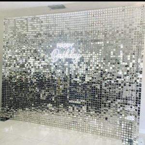 Silver Glitter Shimmer Backdrop